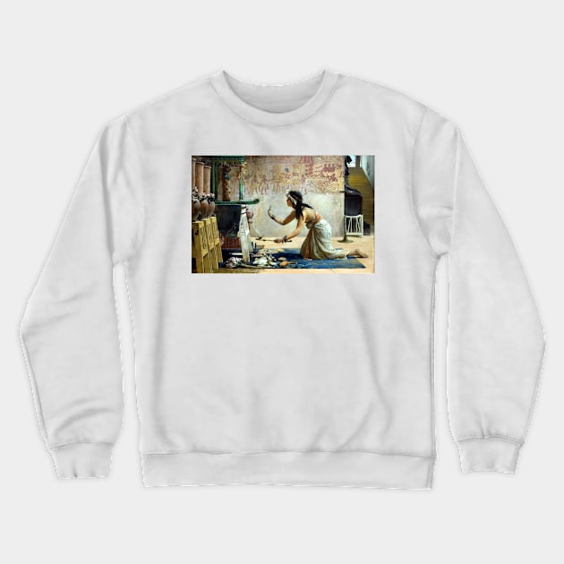 John Weguelin The Obsequies of an Egyptian Cat Crewneck Sweatshirt by pdpress